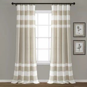 NWE Cape cod stripe yarn dyed Curtain Panel Includes: 2 Panels 84"L x 40"W